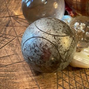 Steel baseball with traditional pattern good used condition, great patina